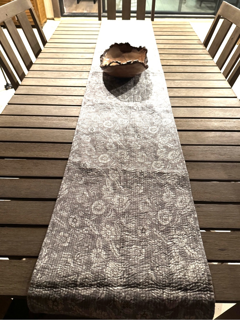 NWT (read!) CUSTOM unique Pottery Barn table runner 16” by 106” quilted
